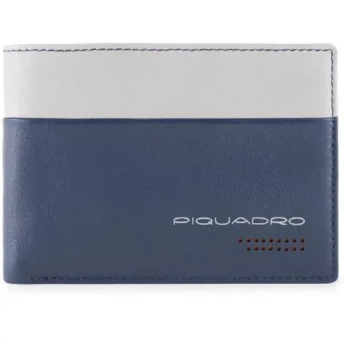 Blaue Horizontale Brieftasche - Piquadro - Modalova