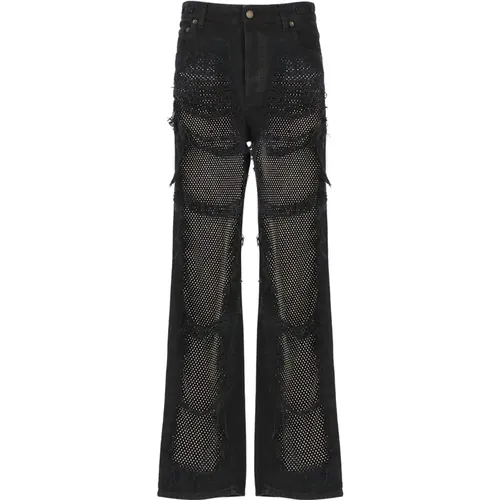 Cotton Jeans with Crystal Inserts , female, Sizes: W25, W27 - Darkpark - Modalova