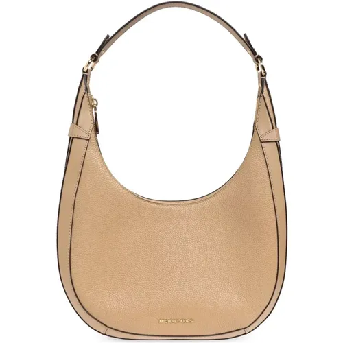 Beige Pebbled Leather Shoulder Bag , female, Sizes: ONE SIZE - Michael Kors - Modalova