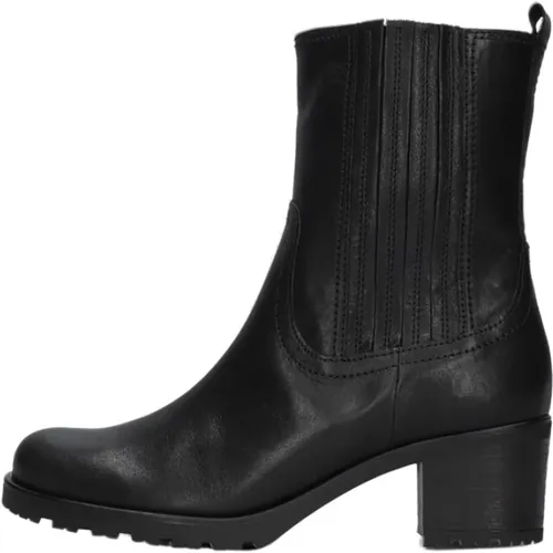 Schwarze Lederstiefeletten 801.4 , Damen, Größe: 39 EU - Gabor - Modalova