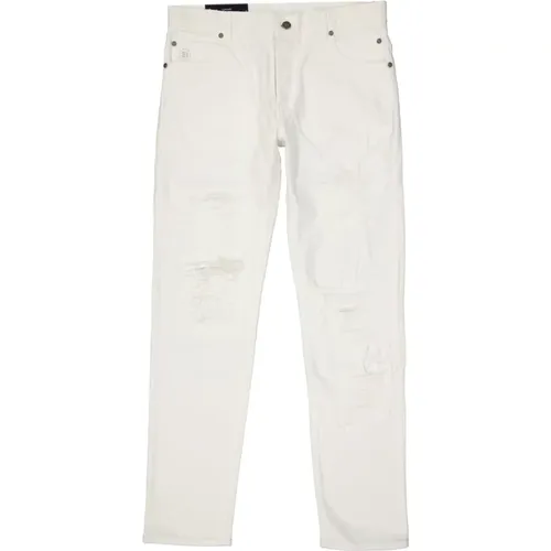 Denim Jeans with Back Logo Detail , male, Sizes: W32 - Balmain - Modalova