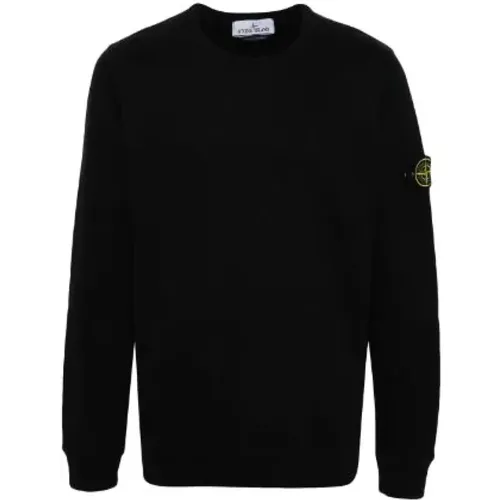 Kompass Logo Sweatshirt Schwarz Baumwolle , Herren, Größe: 2XL - Stone Island - Modalova