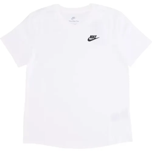 Weißes Sportswear Club Tee Kurzarm , Damen, Größe: L - Nike - Modalova