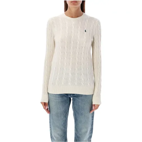 Julianna Cable Knit Sweater Cream , female, Sizes: M, S, L - Ralph Lauren - Modalova