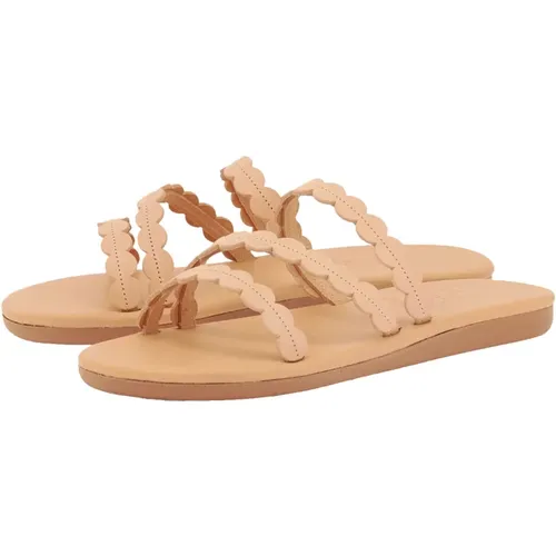 Natural Slide Sandals , female, Sizes: 4 UK, 5 UK - Ancient Greek Sandals - Modalova