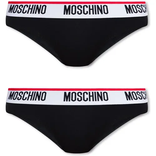 Marken-Slips 2er-Pack , Damen, Größe: M - Moschino - Modalova