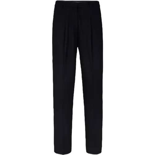 Marine Wolljersey Bundfaltenhose , Damen, Größe: XS - Windsor - Modalova