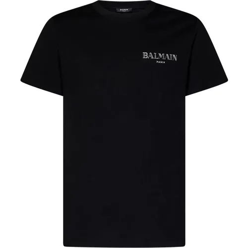 Vintage Crewneck T-Shirt , male, Sizes: S, XL, M, L - Balmain - Modalova