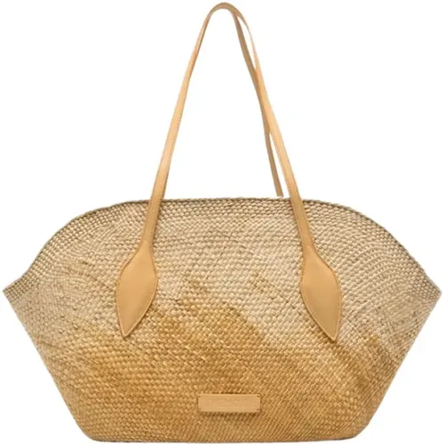Eco-friendly Straw Clutch Bag , female, Sizes: ONE SIZE - THEMOIRè - Modalova
