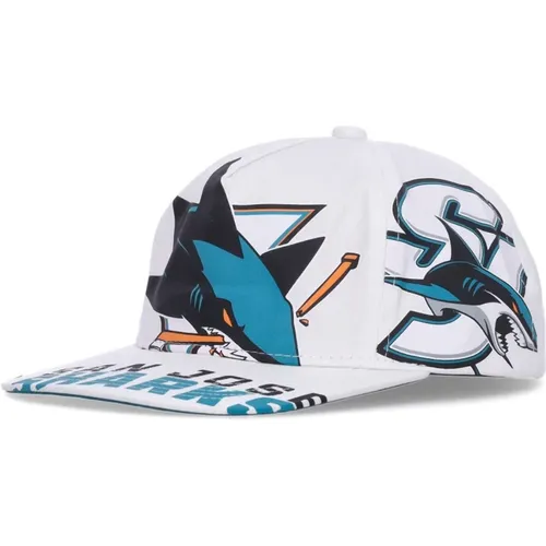 San Jose Sharks Flat Brim Cap , unisex, Sizes: ONE SIZE - Mitchell & Ness - Modalova