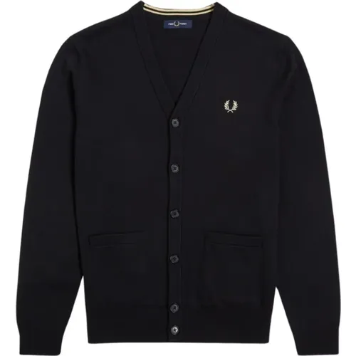 Basic Cardigan Pullover , Herren, Größe: M - Fred Perry - Modalova