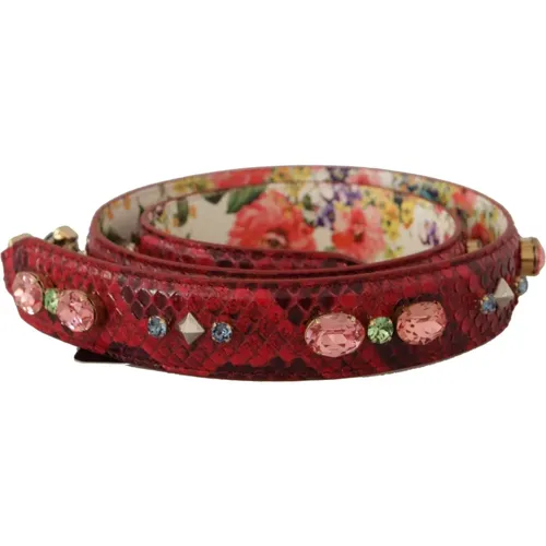 Exotic Leather Crystals Strap , female, Sizes: ONE SIZE - Dolce & Gabbana - Modalova