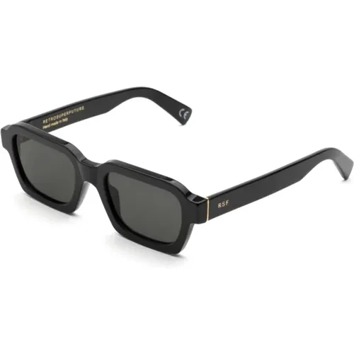 Schwarze große Sonnenbrille , Herren, Größe: 52 MM - Retrosuperfuture - Modalova
