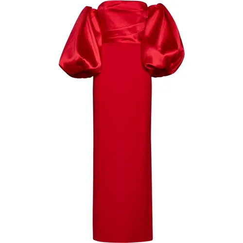 Rote Elegante Kleider , Damen, Größe: M - Solace London - Modalova