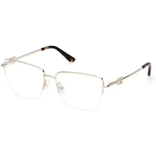 Stunning Pale Gold Frame Glasses , unisex, Sizes: 55 MM - Guess - Modalova