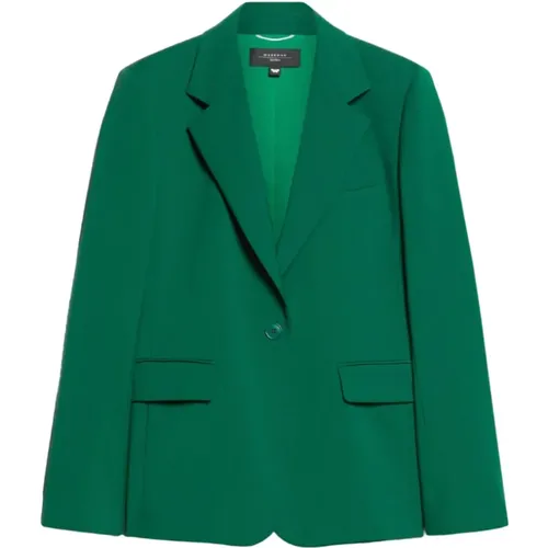 Grüne Casual Jacken , Damen, Größe: L - Weekend - Modalova