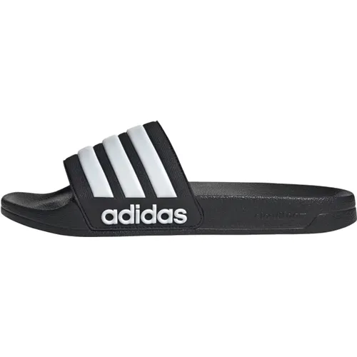 Adilette Shower Cblack/F Hausschuhe , Herren, Größe: 44 1/2 EU - Adidas - Modalova