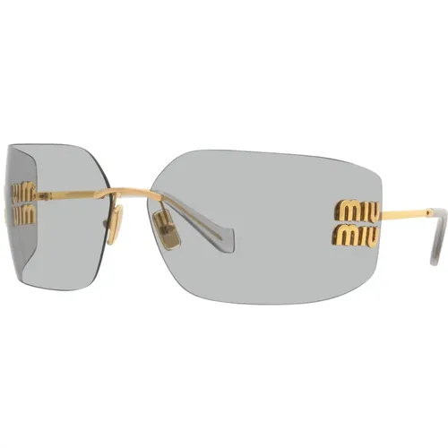 Gold/Light Grey Sunglasses,Gold/Light Violet Sunglasses SMU 54YS,Sunglasses SMU 54Ys - Miu Miu - Modalova