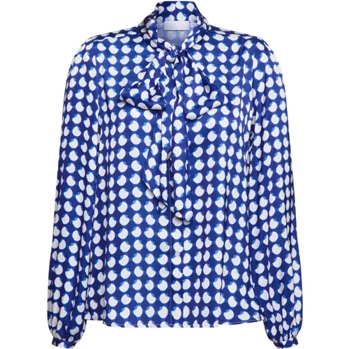 Bow Print Blouse , female, Sizes: L, S, M - Rich & Royal - Modalova