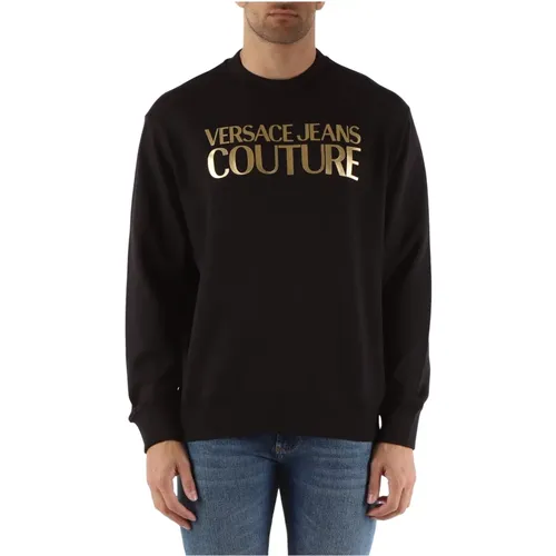 Regular Fit Baumwoll-Sweatshirt , Herren, Größe: L - Versace Jeans Couture - Modalova