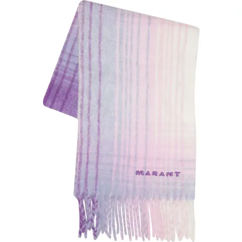 Checkered Alpaca Scarf Firny , male, Sizes: ONE SIZE - Isabel marant - Modalova