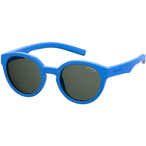 Blaue Rahmen-Sonnenbrille mit polarisierten Gläsern , unisex, Größe: 42 MM - Polaroid - Modalova