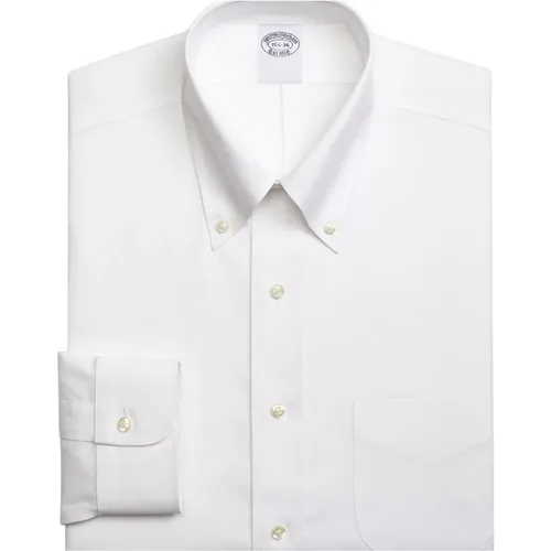 Shirts,Hellblaues Regular Fit Non-Iron Pinpoint Hemd mit Button-Down-Kragen,Regular Fit Non-Iron Pinpoint Hemd mit Button-Down-Kragen - Brooks Brothers - Modalova