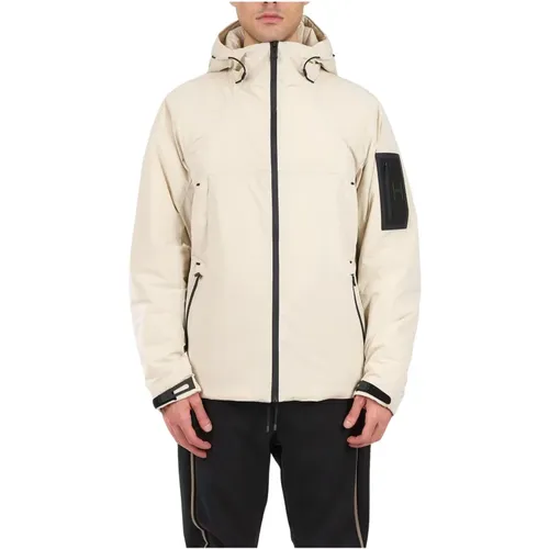 Water-repellent jacket with hood and pockets , male, Sizes: L, XL, S, 2XL, M - Hugo Boss - Modalova