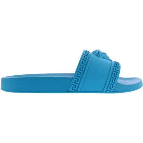 Men's Slides Sandals , male, Sizes: 7 UK, 10 UK, 11 UK, 9 UK - Versace - Modalova