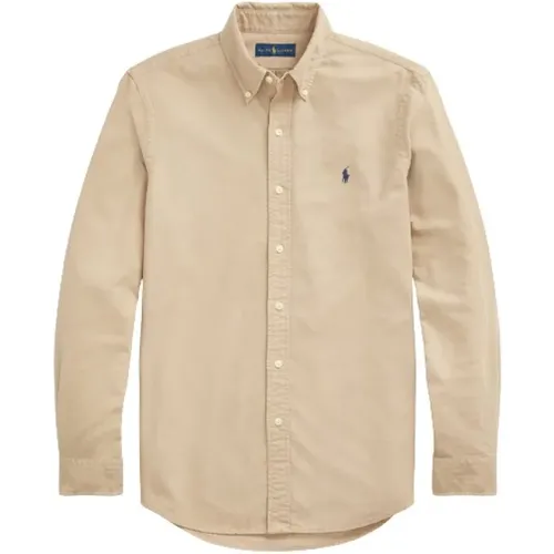 Slim Fit Oxford Shirt in Surrey Tan , male, Sizes: 2XL, XS - Polo Ralph Lauren - Modalova