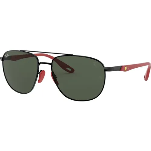 Scuderia Ferrari Grüne Clic Sonnenbrille , Herren, Größe: 57 MM - Ray-Ban - Modalova