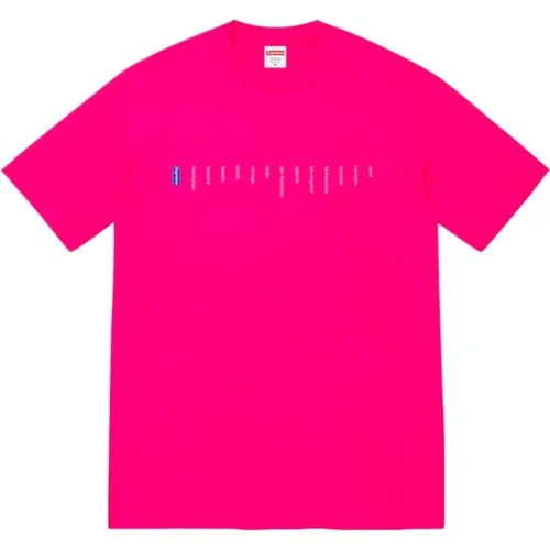 Rosa Location Tee Limited Edition , Herren, Größe: M - Supreme - Modalova