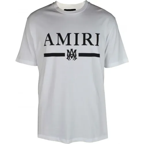 Weißes Rundhals-Logo-T-Shirt Amiri - Amiri - Modalova