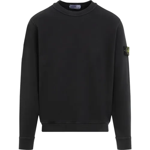 Schwarzer Baumwoll-Sweatshirt Aw24 - Stone Island - Modalova