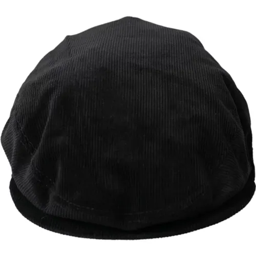 Corduroy Newsboy Cap , male, Sizes: 58 CM - Dolce & Gabbana - Modalova