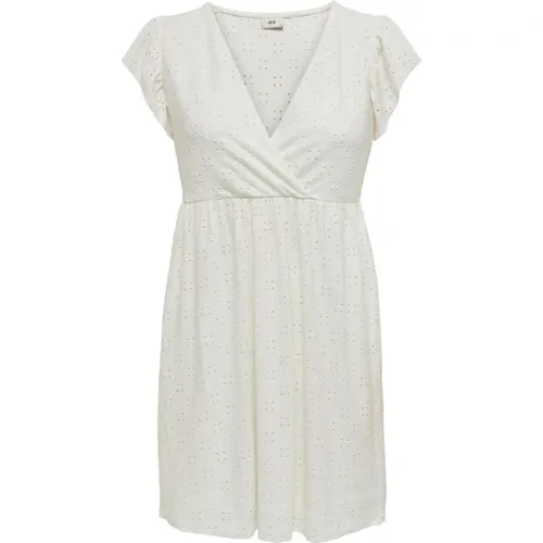 Weißes V-Ausschnitt Kleid - Jacqueline de Yong - Modalova