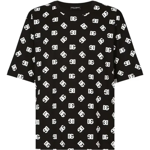 DG Print Strick T-Shirts und Polos , Herren, Größe: M - Dolce & Gabbana - Modalova