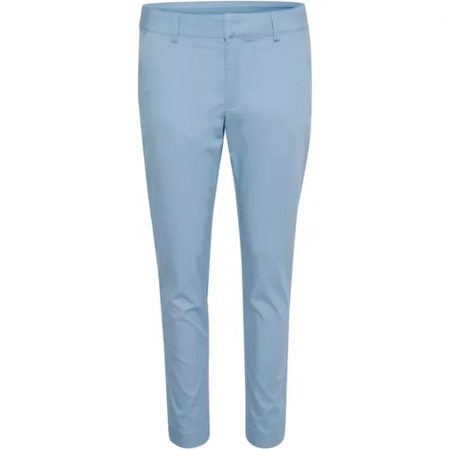 Slim Fit Chino Pants Faded Denim , female, Sizes: 2XL, L, XL, 3XL - Kaffe - Modalova