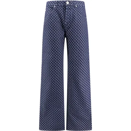 Blaue Jeans mit Knopfverschluss , Herren, Größe: W31 - Balmain - Modalova