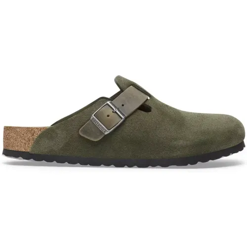 Grüne Wildledersandalen für Männer , Herren, Größe: 42 1/2 EU - Birkenstock - Modalova