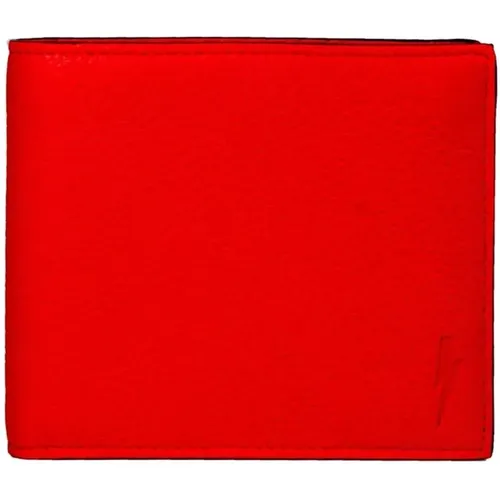 Rote Lederbrieftasche Klassisches Design , Herren, Größe: ONE Size - Neil Barrett - Modalova