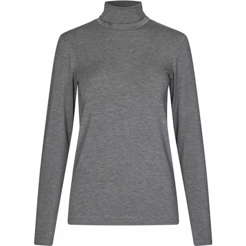 Grey Melange Roll Neck Top , female, Sizes: 2XL, XL, L - Masai - Modalova