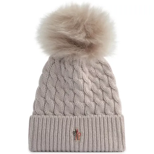 Cable Knit Bobble Hat , unisex, Sizes: ONE SIZE - Moncler - Modalova