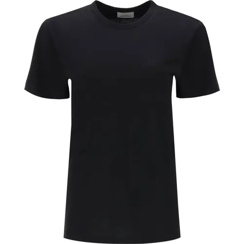 Organisches Baumwoll-Logo T-Shirt , Damen, Größe: XS - Isabel marant - Modalova