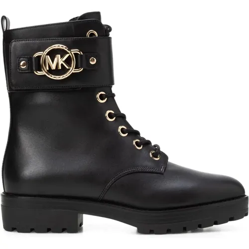 Schwarze Pinafore Metal Stiefel , Damen, Größe: 37 1/2 EU - Michael Kors - Modalova