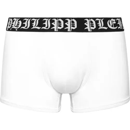 Weiße Gothic Logo Boxershorts , Herren, Größe: XL - Philipp Plein - Modalova