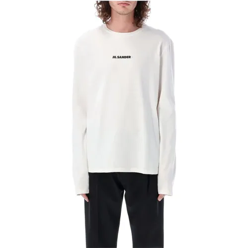 Small Logo Long Sleeve T-Shirt , male, Sizes: L, XL, M, S - Jil Sander - Modalova