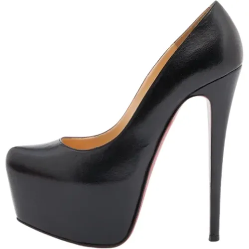 Pre-owned Leather heels , female, Sizes: 5 1/2 UK - Christian Louboutin Pre-owned - Modalova