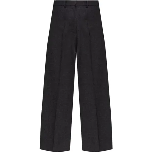 Wide Leg Wool Trousers Grey , female, Sizes: XS, S - Givenchy - Modalova