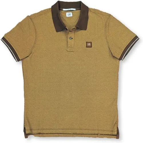 Stylish Polo Shirt with Unique Vigoré Effect , male, Sizes: M - C.P. Company - Modalova